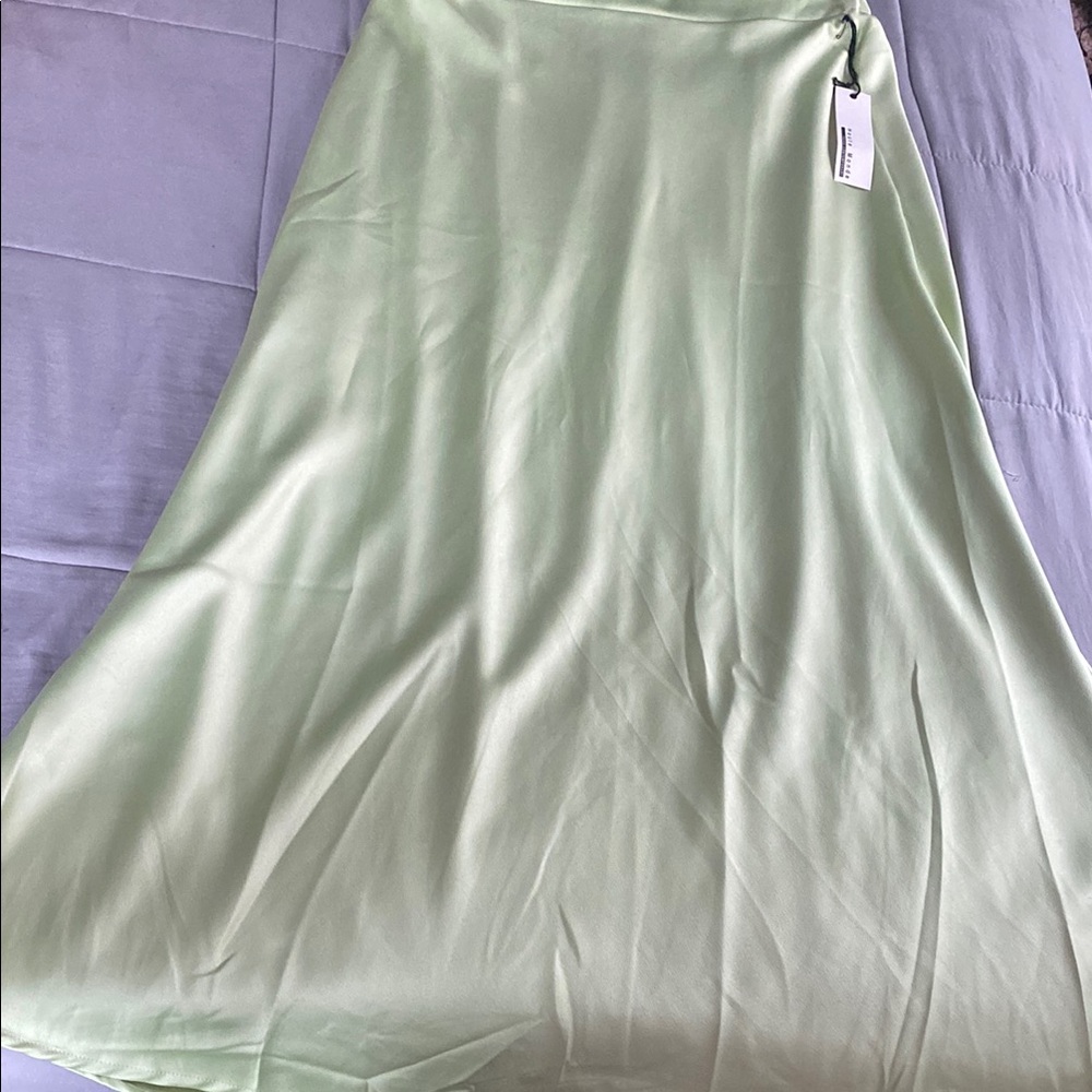 Haute Monde Green Maxi A-Line Skirt - Picture 2 of 5